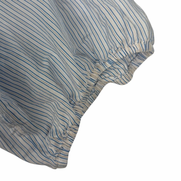 SAMSOE SAMSOE Women’s Suzia Blouse In Ibiza St. Striped Button Down Blouse Sz L - Picture 3 of 10